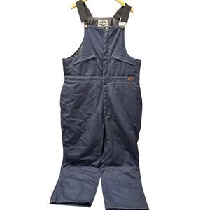 Steelguard Overalls Mens 2XL (46x29 ACTUAL) Navy Blue Insulated Utility Workwear